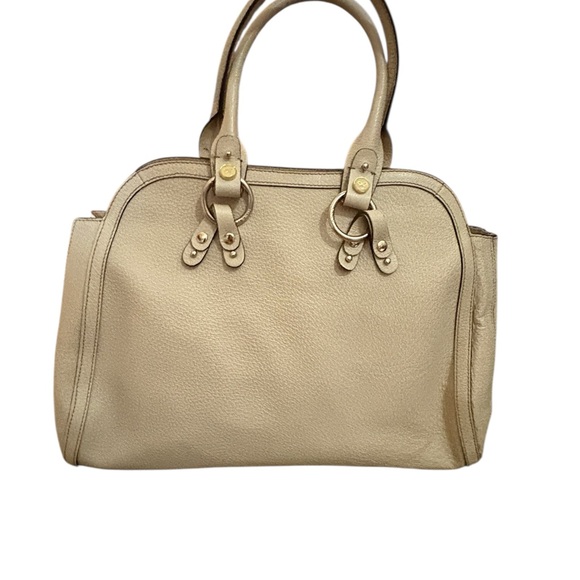 Anya Hindmarch Cream Leather Satchel